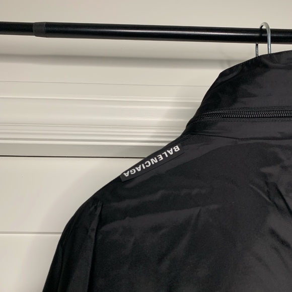 Balenciaga Black Oversized Windbreaker Logo Jacket - Picture 6 of 16